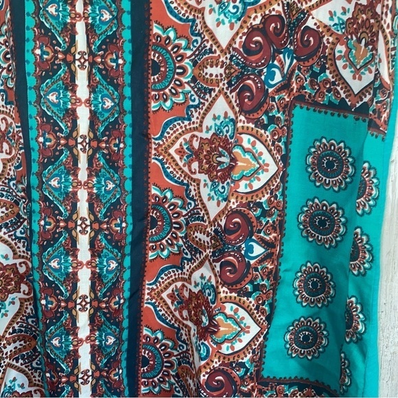 Lucky Brand Teal Printed Blouse - Picture 2 of 6